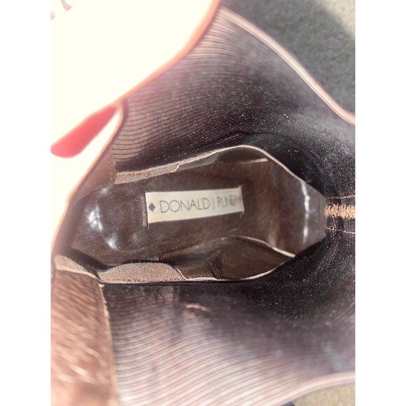 Donald J. Pilner Brown/Maroon Heeled Boots Size 6.5 Made in Spain - Picture 7 of 12